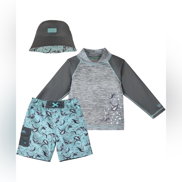 UV Skinz Boys 3 Piece Sun And Swim Set With UPF 50+ Sun Protection - Picture 2 of 5